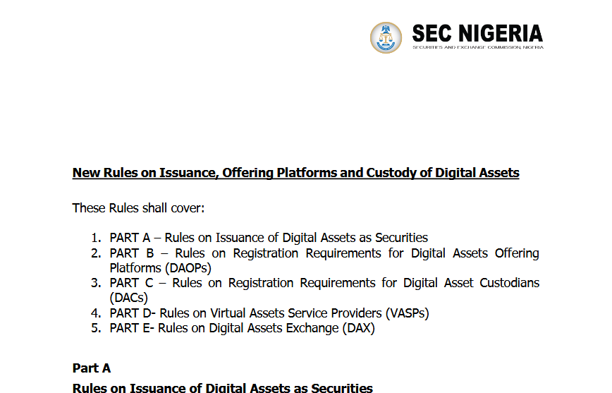 Nigeria’s SEC Crypto Regulations Overhaul: New AML Rules and the Roadmap for VASPs 3 Nigeria-sec-crypto-regulations