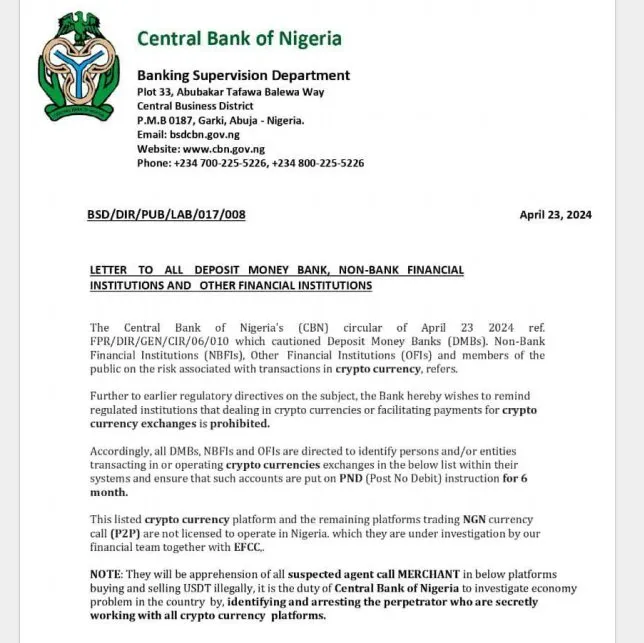 Fake CBN Directive Sparks Panic in Nigeria's Crypto Community 2 fake-cbn-directive